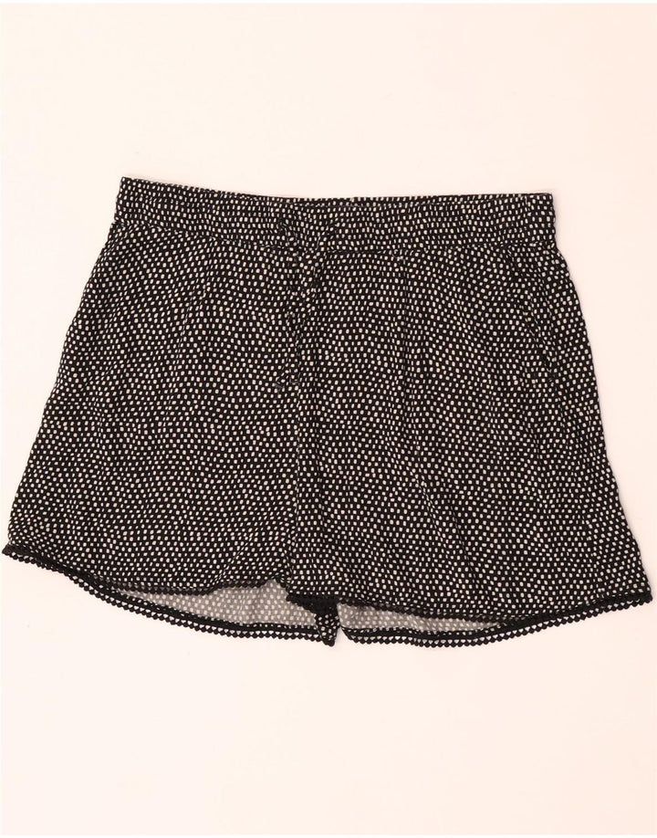Pantaloncini chino da donna Marks & Spencer UK 14 Large W34 neri maculati