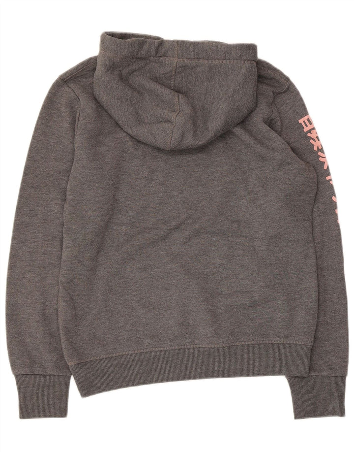 Felpa con cappuccio grafica da donna SUPERDRY UK 14 Poliestere grigio medio