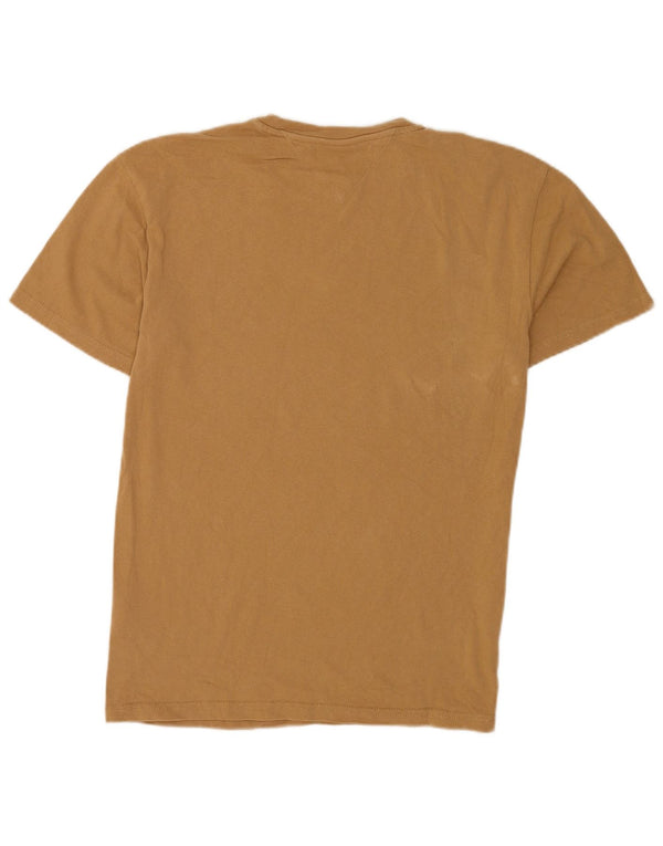 T-shirt da uomo Tommy Hilfiger Top piccola in cotone marrone