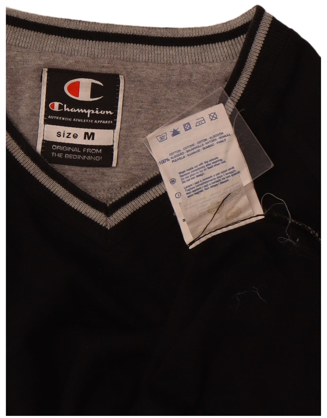 T-shirt da donna CHAMPION Top UK 12 cotone nero medio