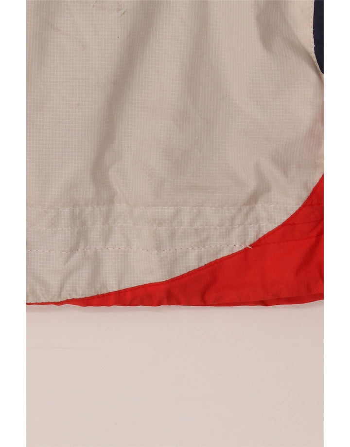Giacca a vento con cappuccio da donna Weird Fish UK 14 Large White Colourblock