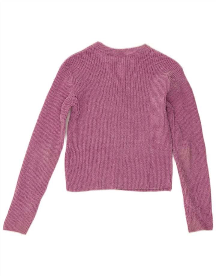 Top corto per ragazze Marks & Spencer a maniche lunghe 11-12 anni in poliestere rosa