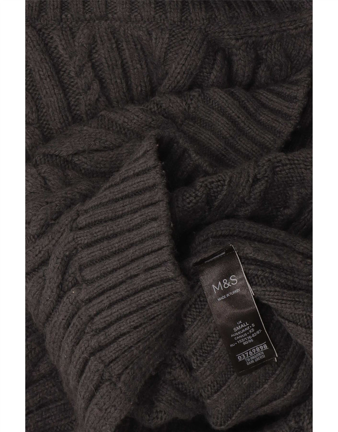 Canotta oversize da donna Marks & Spencer UK 10 piccola in acrilico grigio