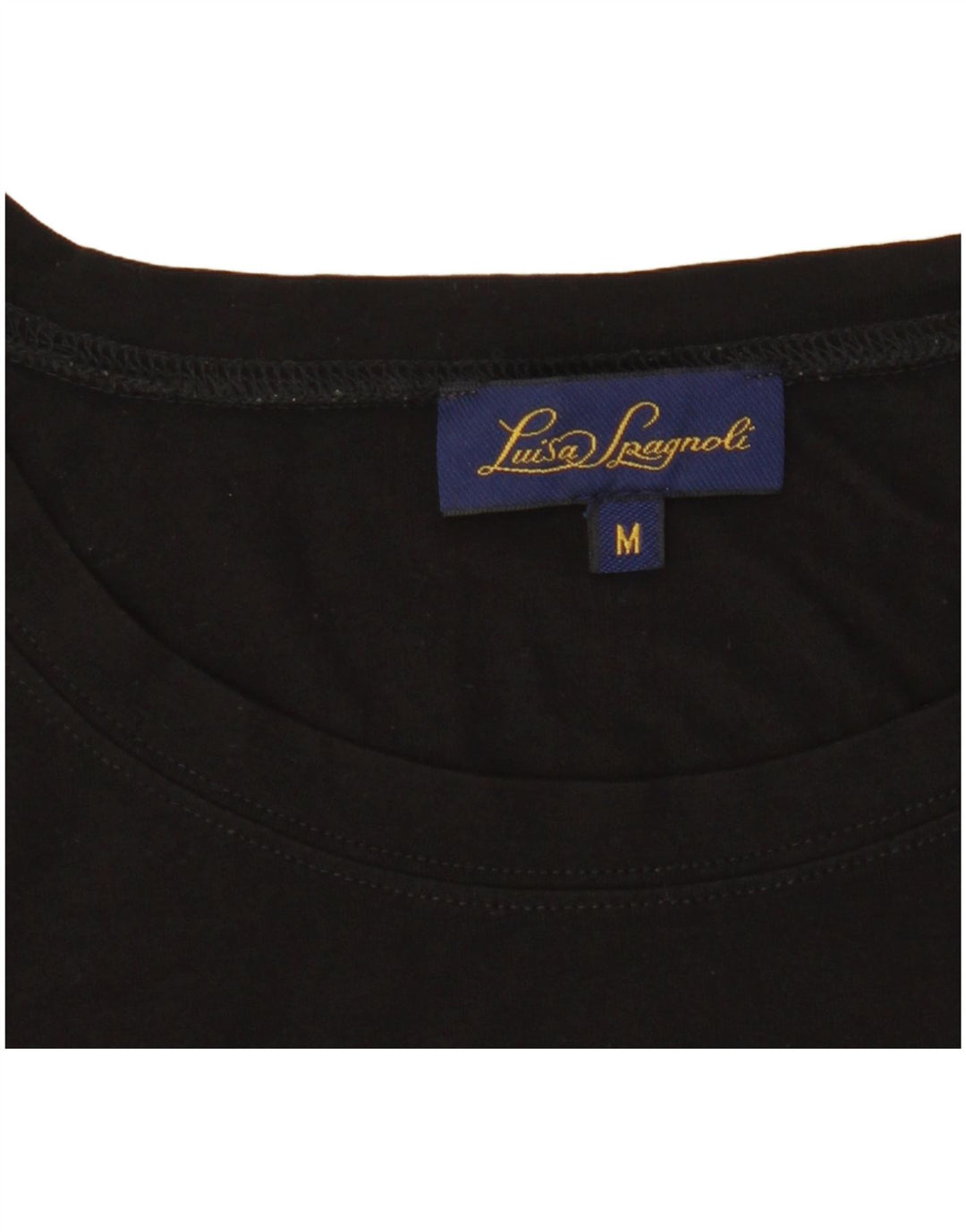 T-shirt grafica da donna Luisa Spagnoli Top UK 14 Medium Nero