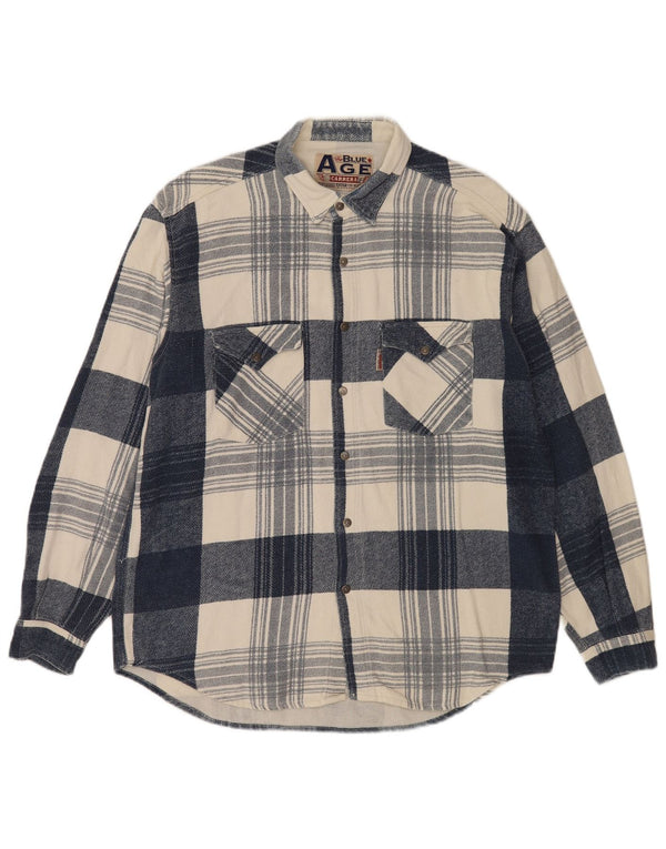 Camicia da uomo in flanella Carrera XL a quadri blu