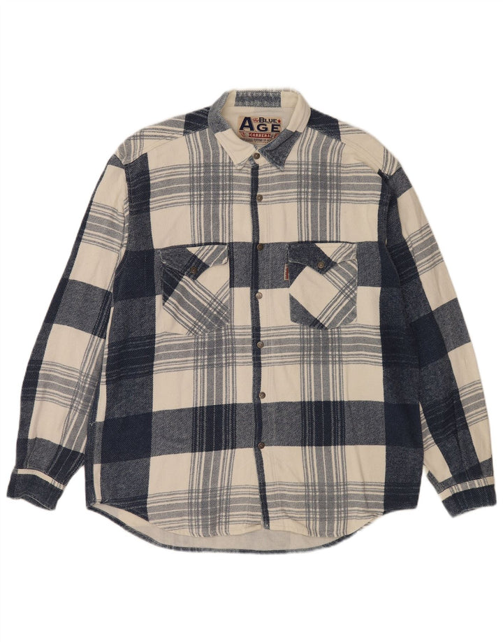 Camicia da uomo in flanella Carrera XL a quadri blu