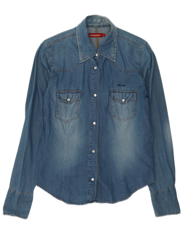 Camicia in denim da donna Carrera UK 16 grande cotone blu