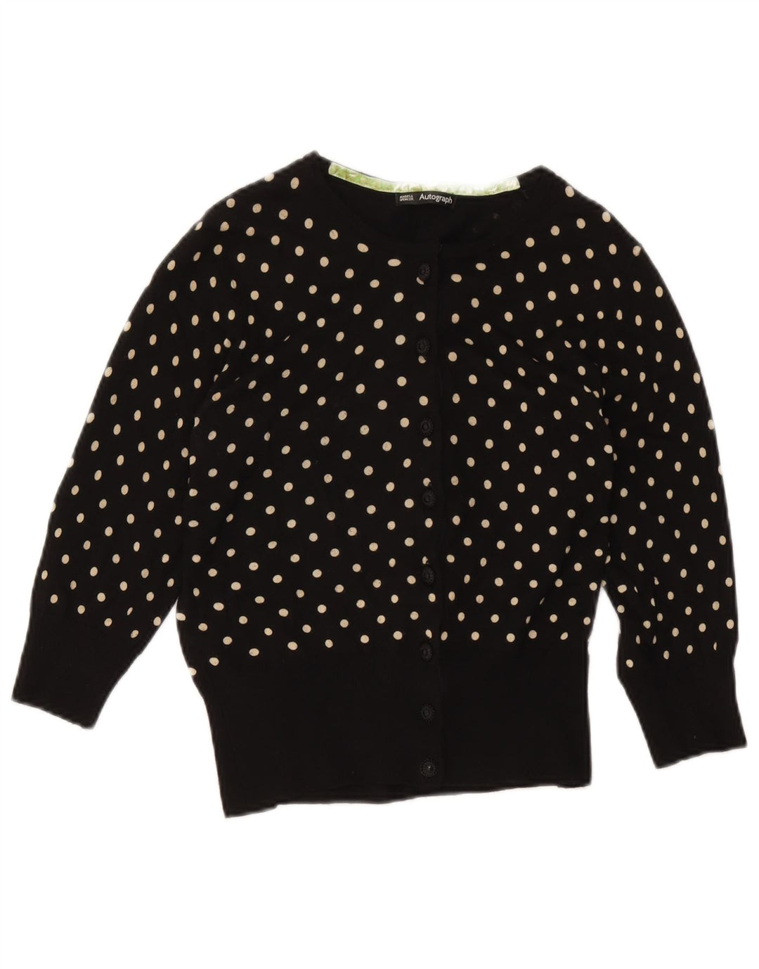 Maglione cardigan autografo da donna Marks & Spencer UK 14 medio nero