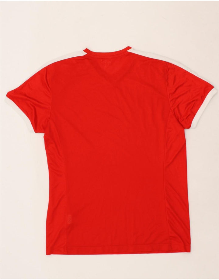 PUMA Mens Graphic T-Shirt Top XL Red Colourblock Polyester Vintage Puma and Second-Hand Puma from Messina Hembry 
