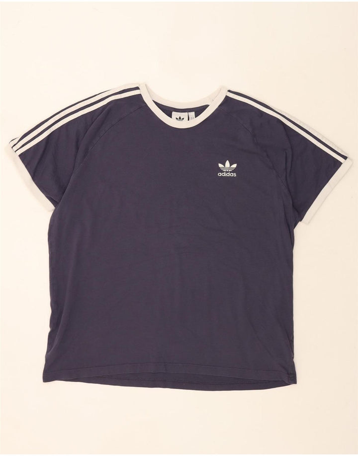 T-shirt da uomo ADIDAS Top 2XL cotone blu navy