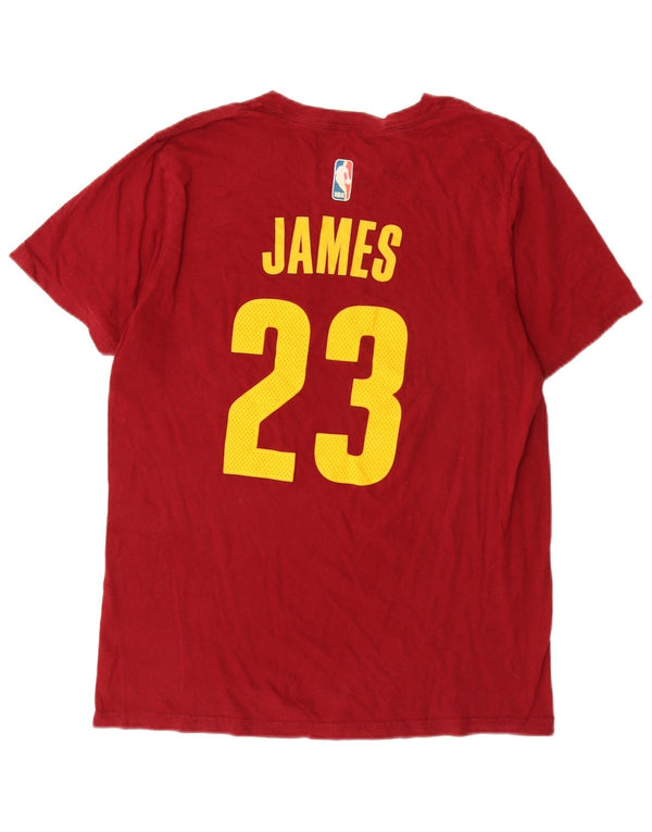 T-shirt grafica Adidas da uomo Cleveland Top in cotone rosso medio