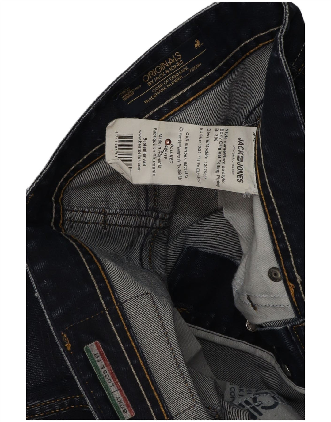 Jeans larghi Roxy da uomo Jack & Jones W33 L29 cotone blu navy