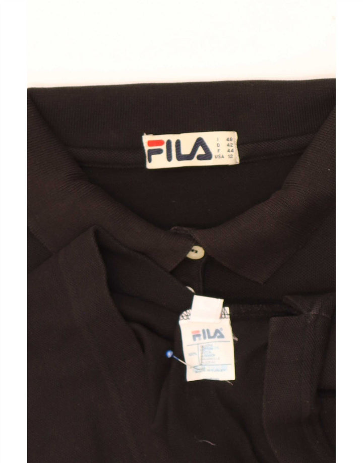 Polo Donna Fila IT 48 XL Cotone Nero