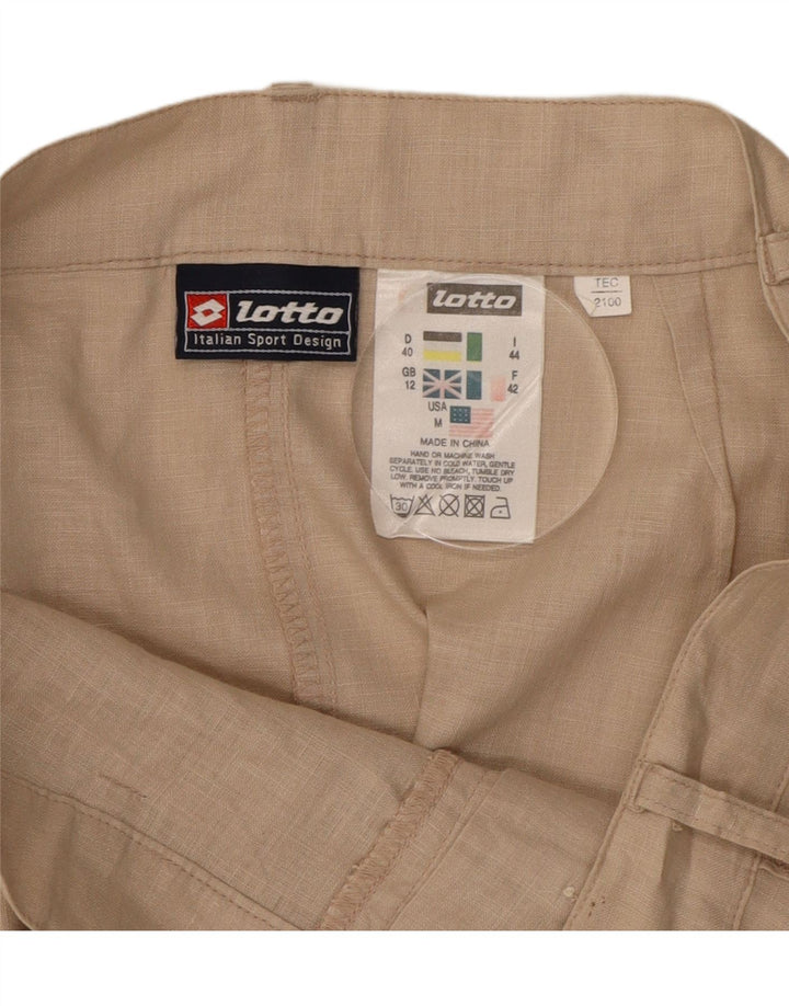 LOTTO Womens Maxi Cargo Skirt UK 12 Medium W28  Beige Linen Vintage Lotto and Second-Hand Lotto from Messina Hembry 