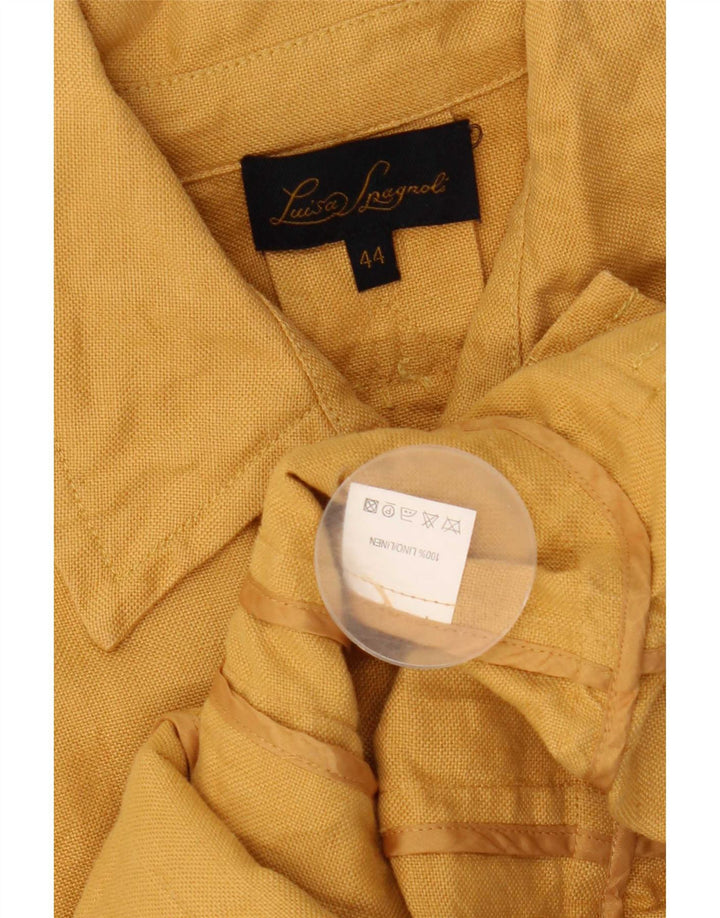 Giacca militare da donna Luisa Spagnoli IT 44 Lino giallo medio