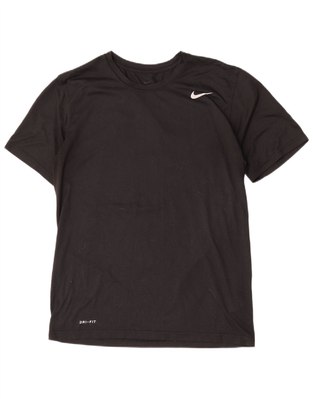 T-shirt Nike da uomo Dri Fit, top in poliestere nero medio
