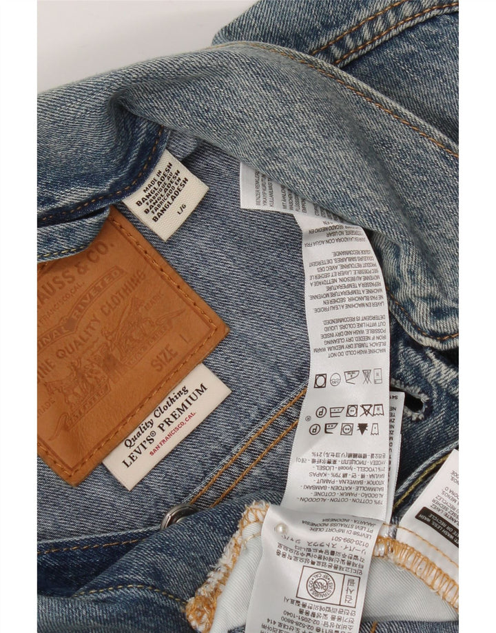 Giacca di jeans da uomo Levi's UK 40 grande cotone blu