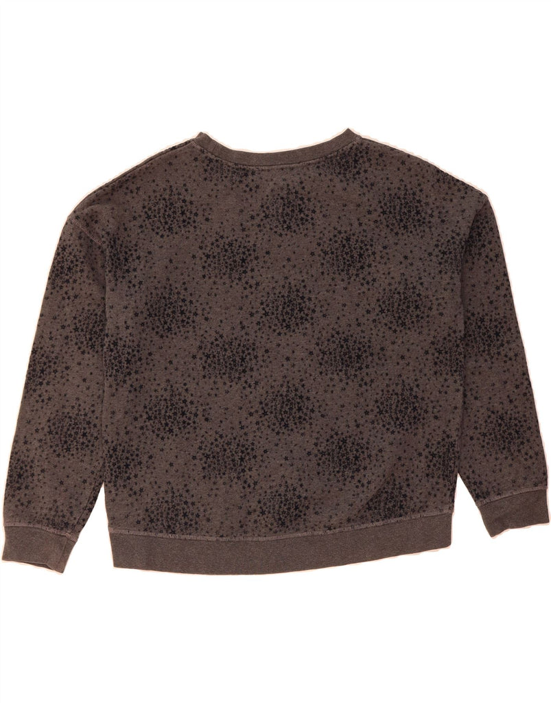 BODEN Womens Oversized Sweatshirt Jumper UK 10 Small Grey Spotted Cotton Vintage Boden and Second-Hand Boden from Messina Hembry 