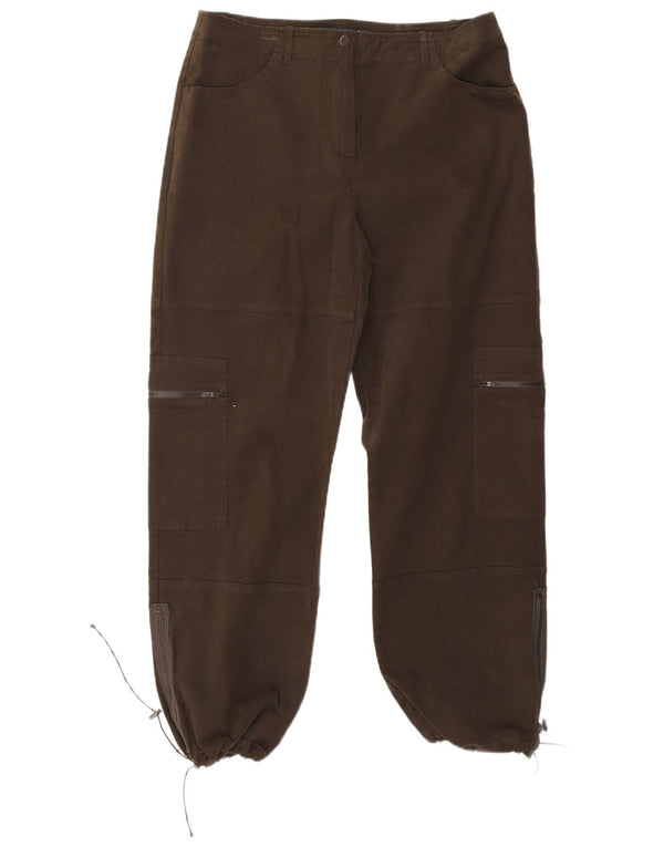 Marina Rinaldi Womens Sport Cargo Trousers Size 21 Medium W34 L29 Brown