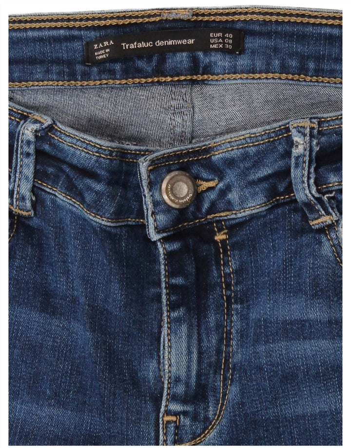 Jeans skinny effetto invecchiato Zara da donna EU 40 medio W30 L28 blu
