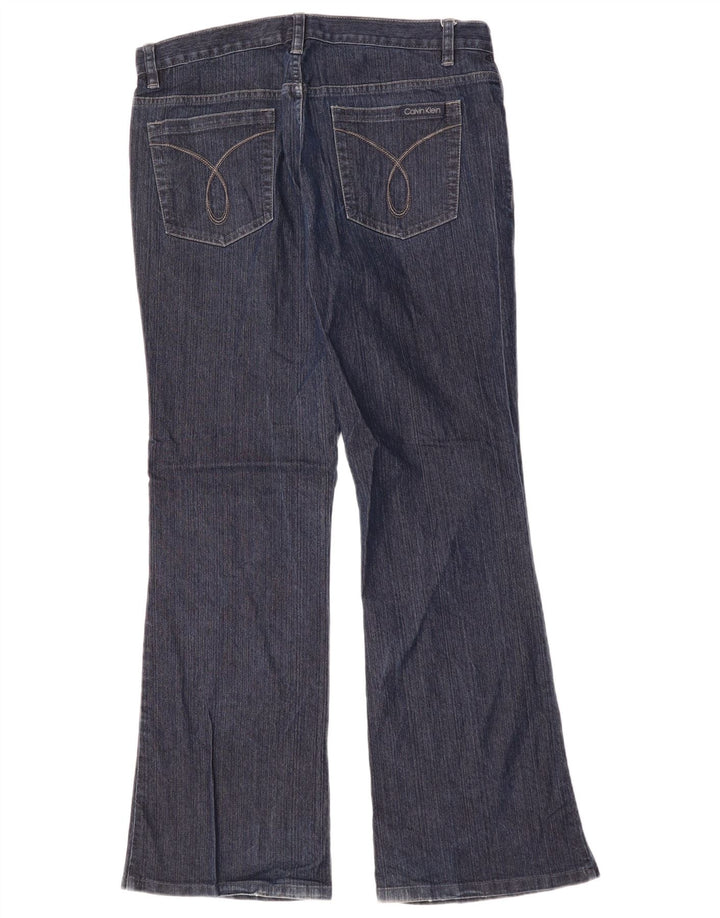 Jeans Bootcut da donna Calvin Klein US 12 Large W34 L31 Blu Navy Cotone