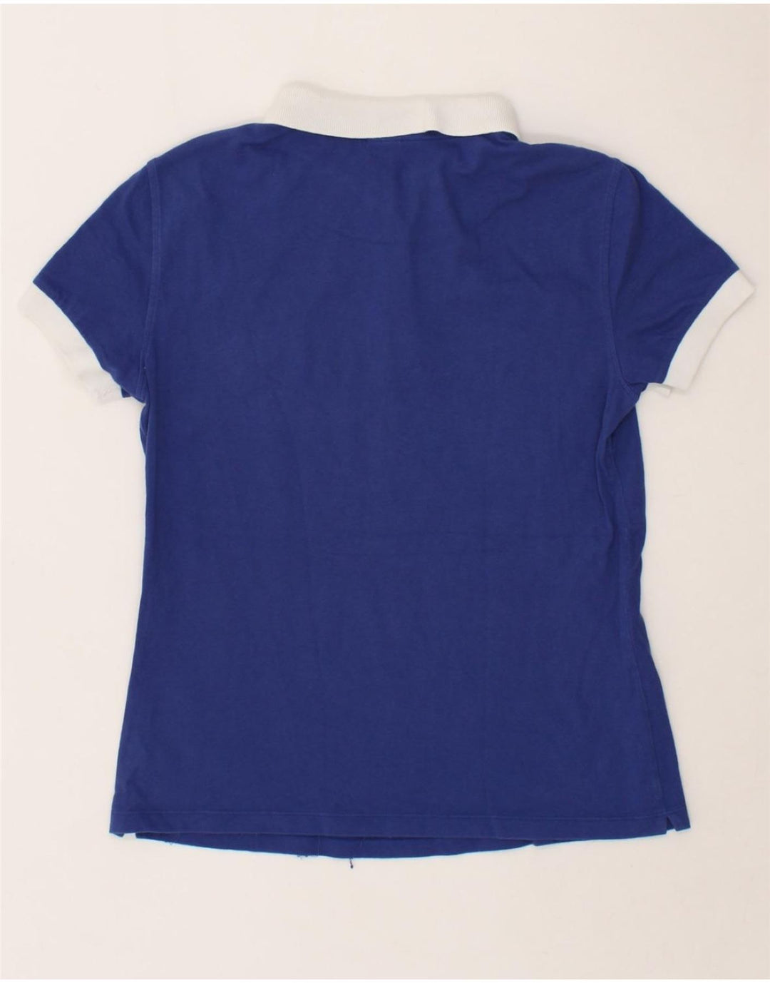 FAY Womens Polo Shirt UK 14 Medium Blue Cotton Vintage Fay and Second-Hand Fay from Messina Hembry 