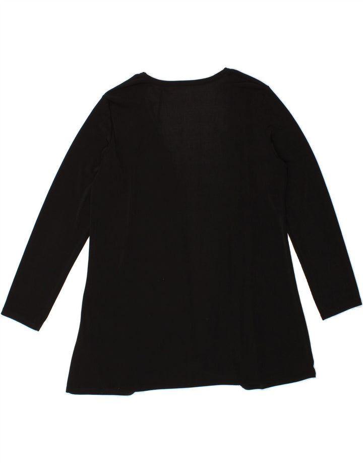 VINTAGE Womens Cardigan Top UK 14 Medium Black Vintage Vintage and Second-Hand Vintage from Messina Hembry 