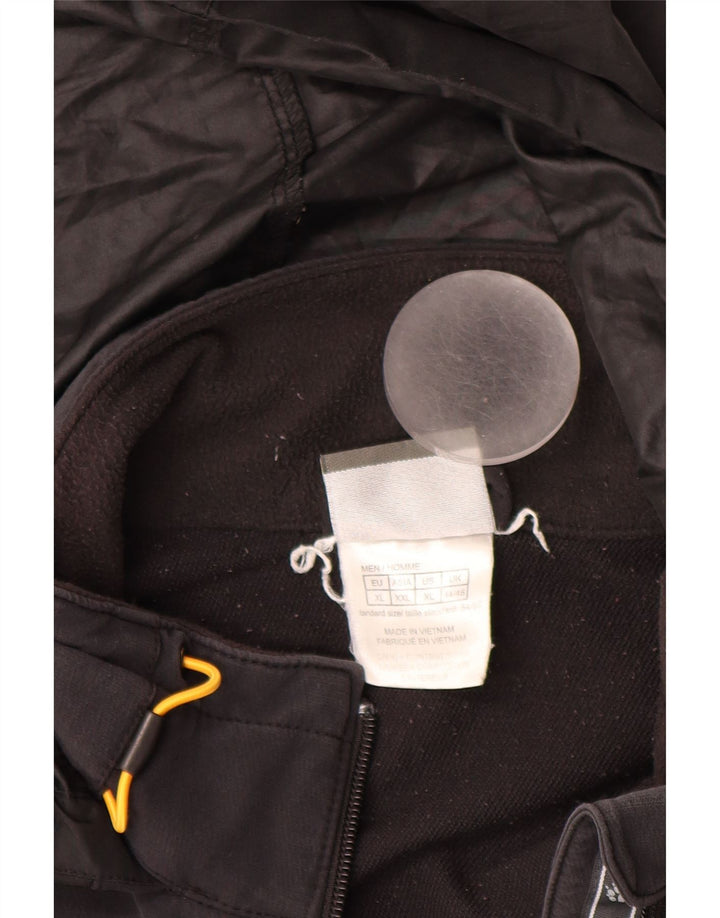 JACK WOLFSKIN Giacca a vento con cappuccio da uomo UK 44/46 XL Nero Poliammide