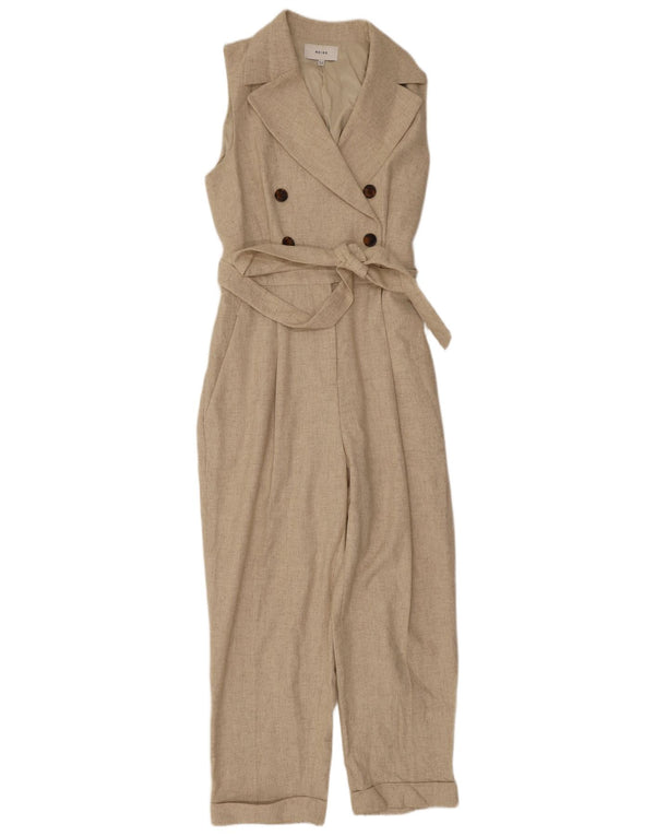 Tuta senza maniche da donna Reiss UK 12 Lana beige medio