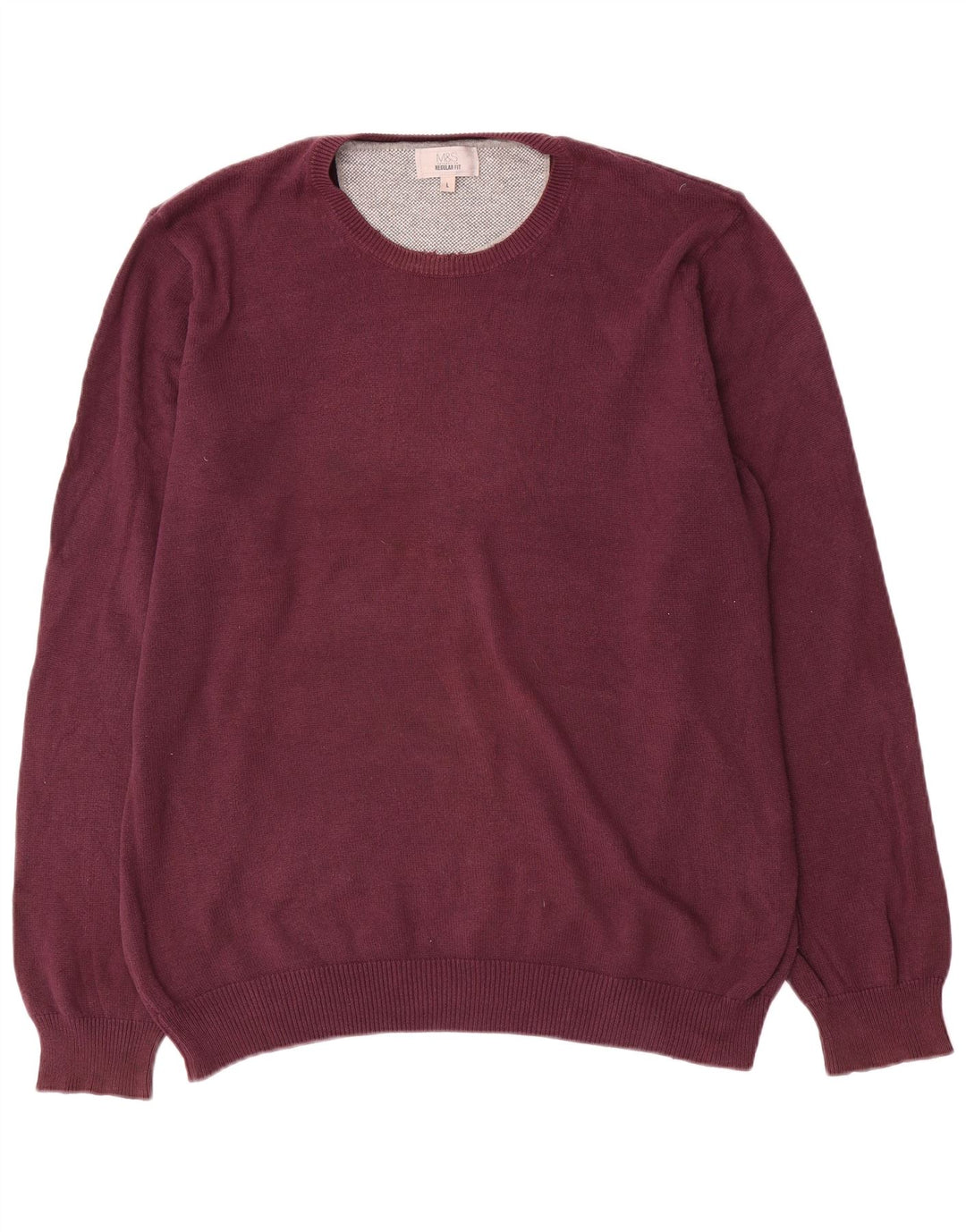 Maglione maglione girocollo vestibilità regolare da uomo Marks & Spencer grande viola