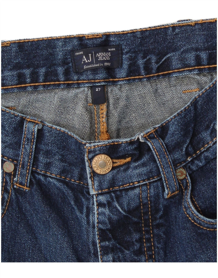 ARMANI Womens Slim Jeans W27 L29 Navy Blue