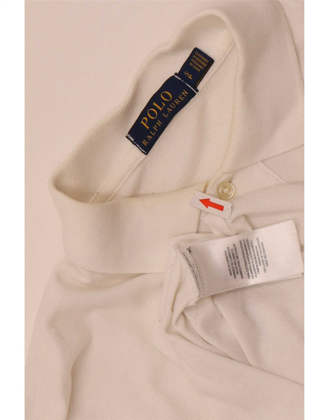 Polo Ralph Lauren Camicia da uomo piccola in cotone bianco