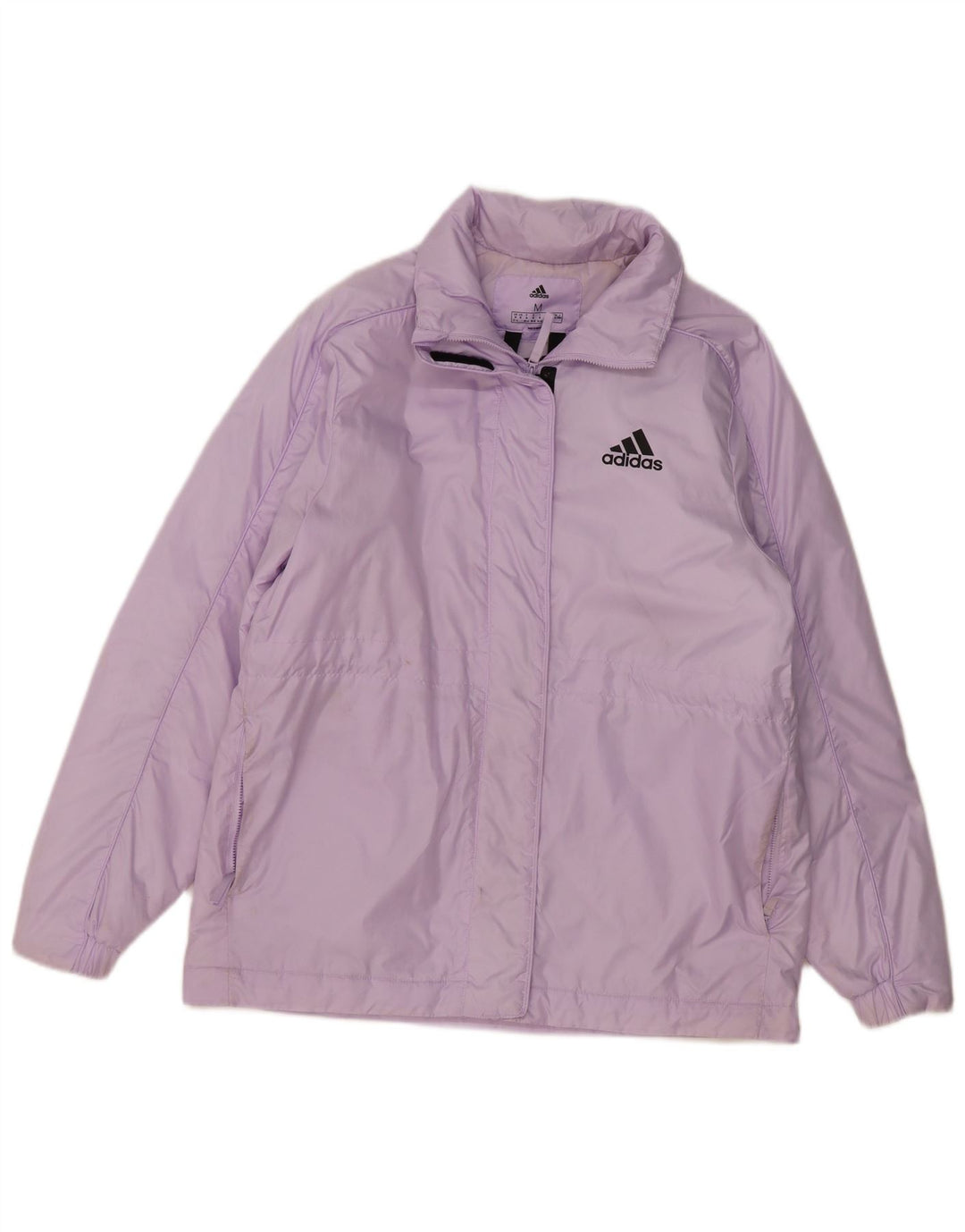Giacca imbottita con grafica Adidas da donna UK 12/14 Poliestere viola medio