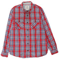 FAT FACE Camicia da uomo XL in cotone a quadri rossi