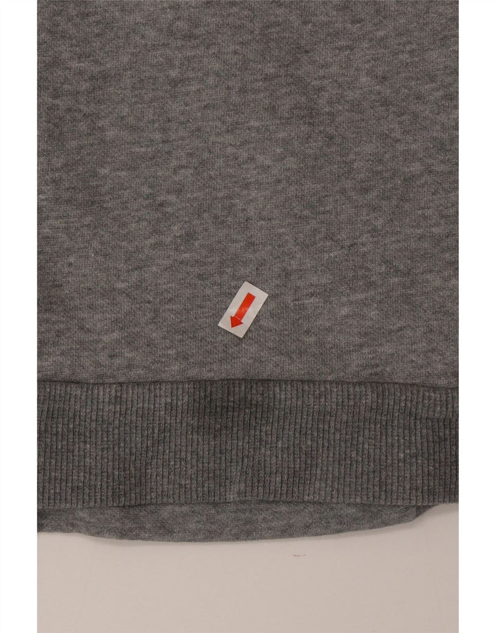 Felpa con cappuccio e zip da uomo Puma in cotone color block grigio medio