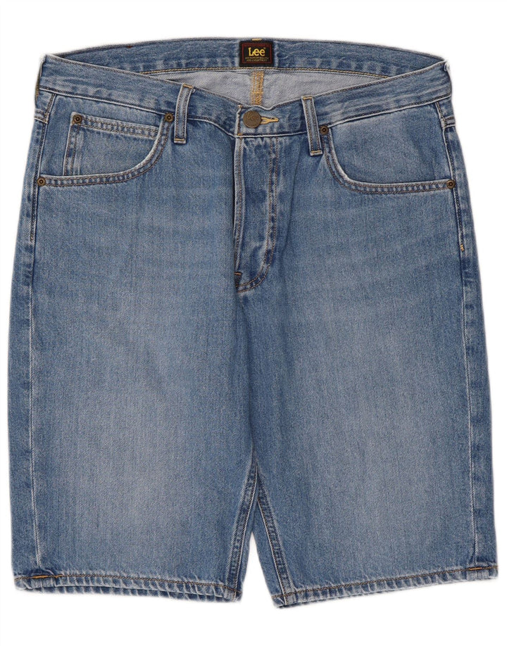 Pantaloncini di jeans da uomo LEE W34 grandi blu