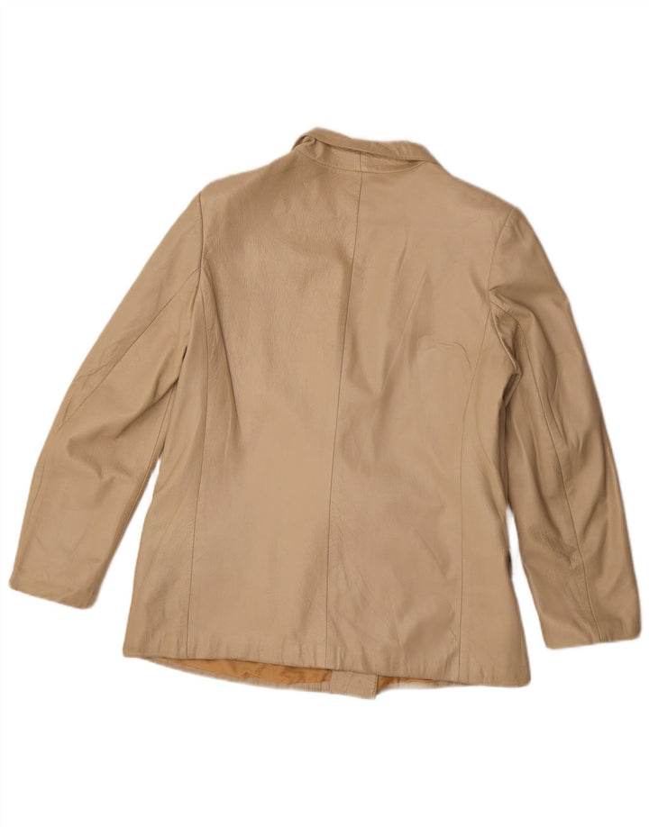 Giacca blazer doppiopetto vintage da donna IT 42 Beige medio