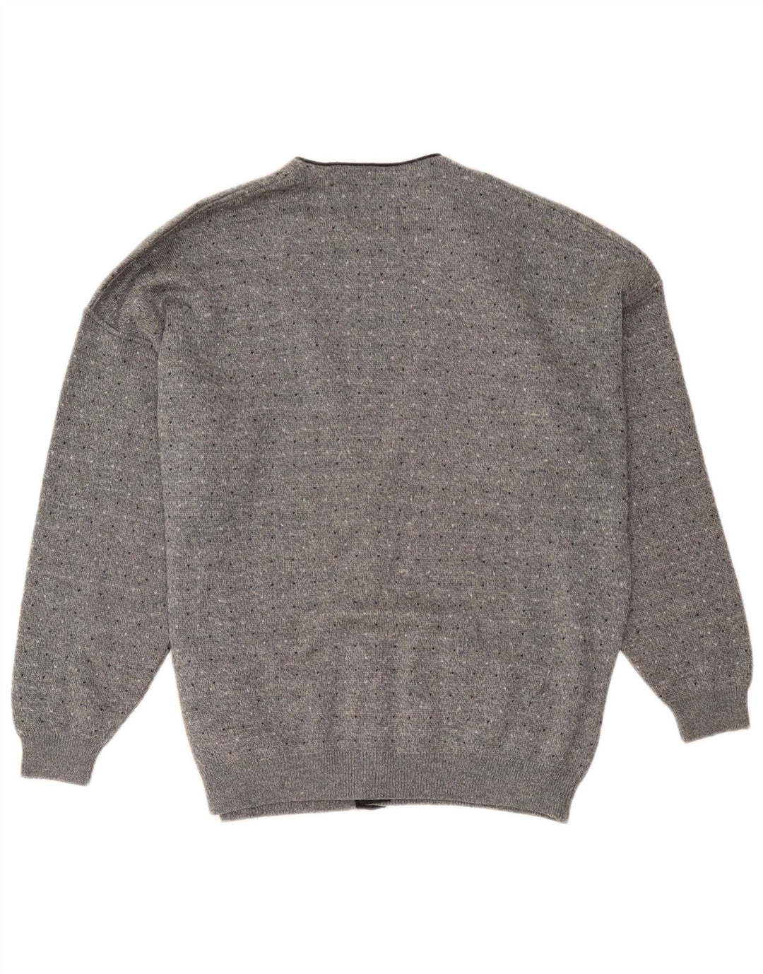 Maglione cardigan da uomo Il Granchio Lana screziata grigio medio