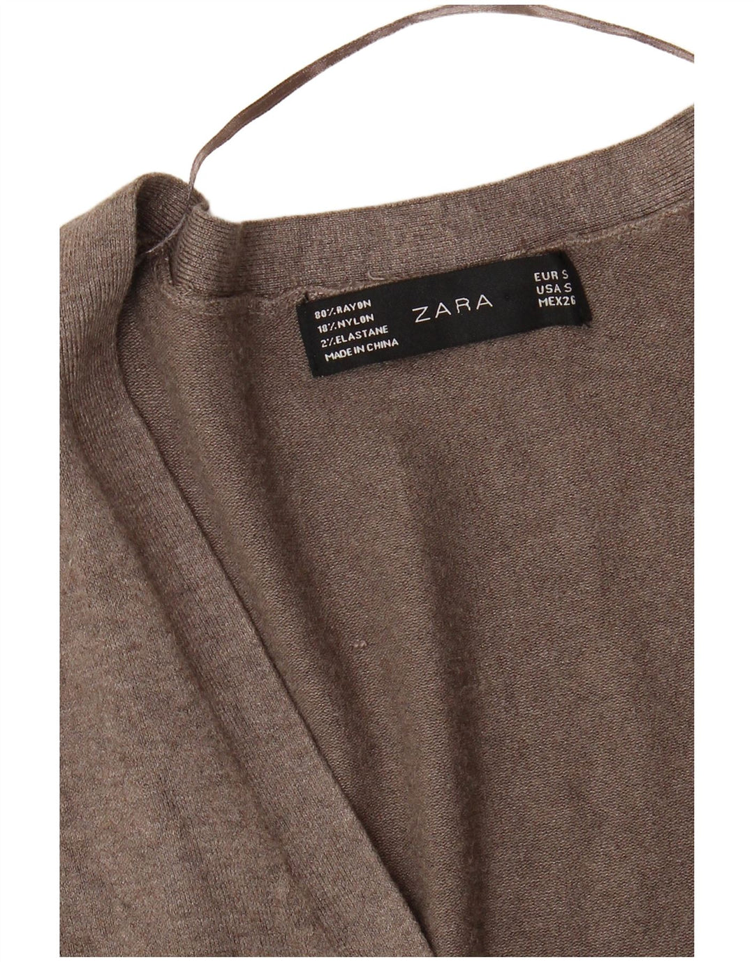 Maglione Cardigan Da Donna ZARA UK 10 Piccolo Rayon Grigio