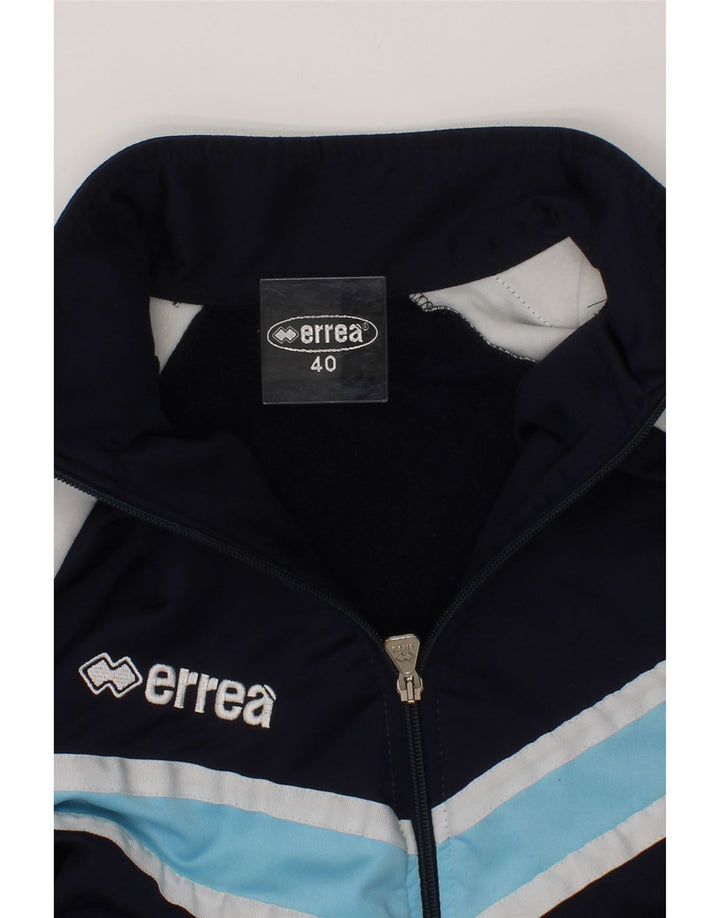 ERREA Womens Tracksuit Top Jacket EU 40 Medium Navy Blue Colourblock Vintage Errea and Second-Hand Errea from Messina Hembry 