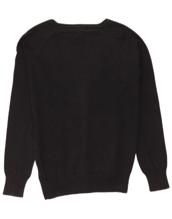 Maglione cardigan da donna Marks & Spencer UK 12 cotone nero medio