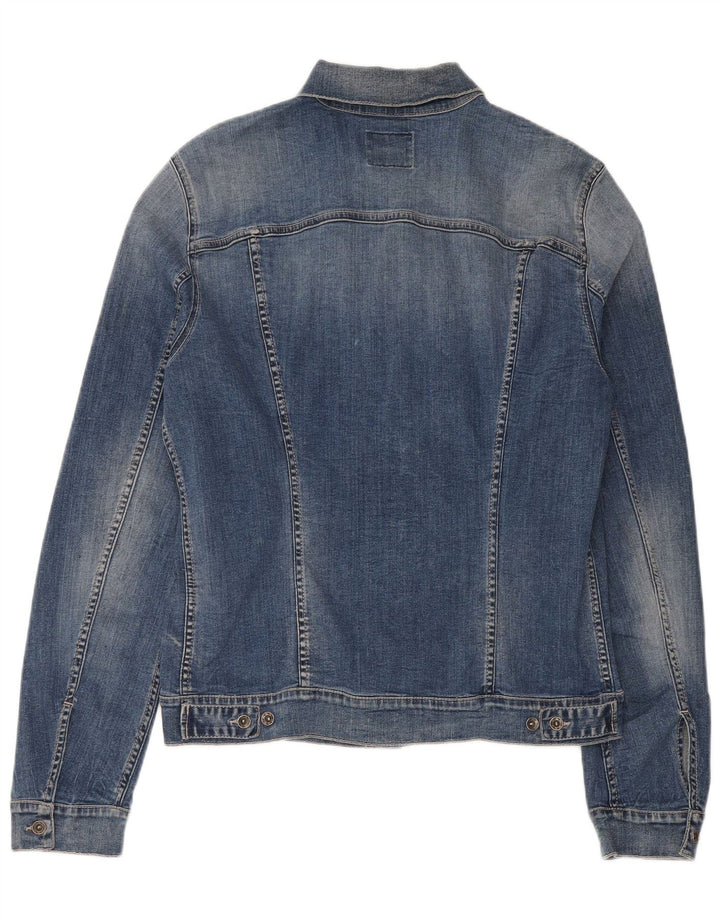 GAS Womens Oklahoma Slim Denim Jacket UK 20 2XL Blue Cotton