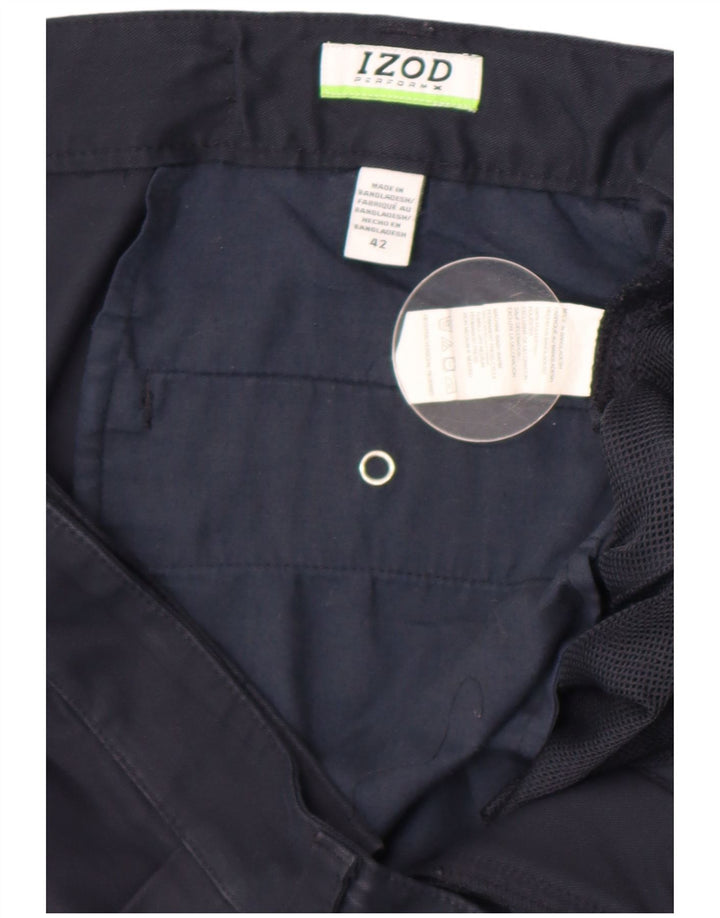 Pantaloncini chino da uomo Izod W42 2XL poliestere blu navy