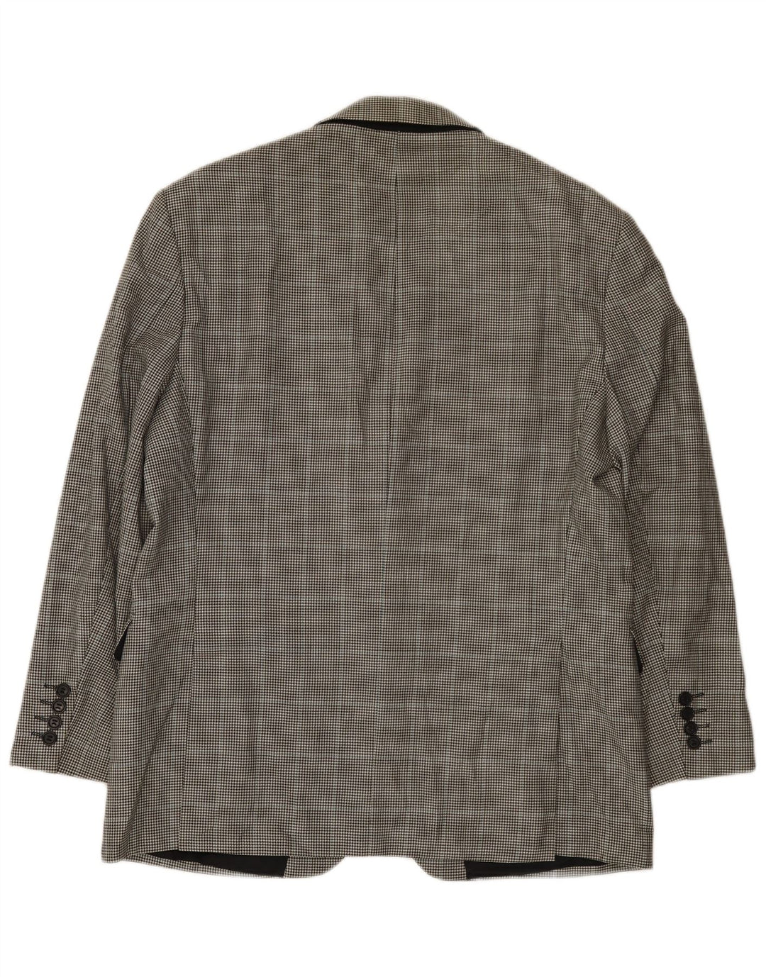 Giacca blazer a 2 bottoni Marks & Spencer da uomo UK 42 grande pied de poule nero