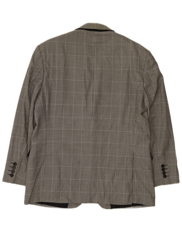 Giacca blazer a 2 bottoni Marks & Spencer da uomo UK 42 grande pied de poule nero