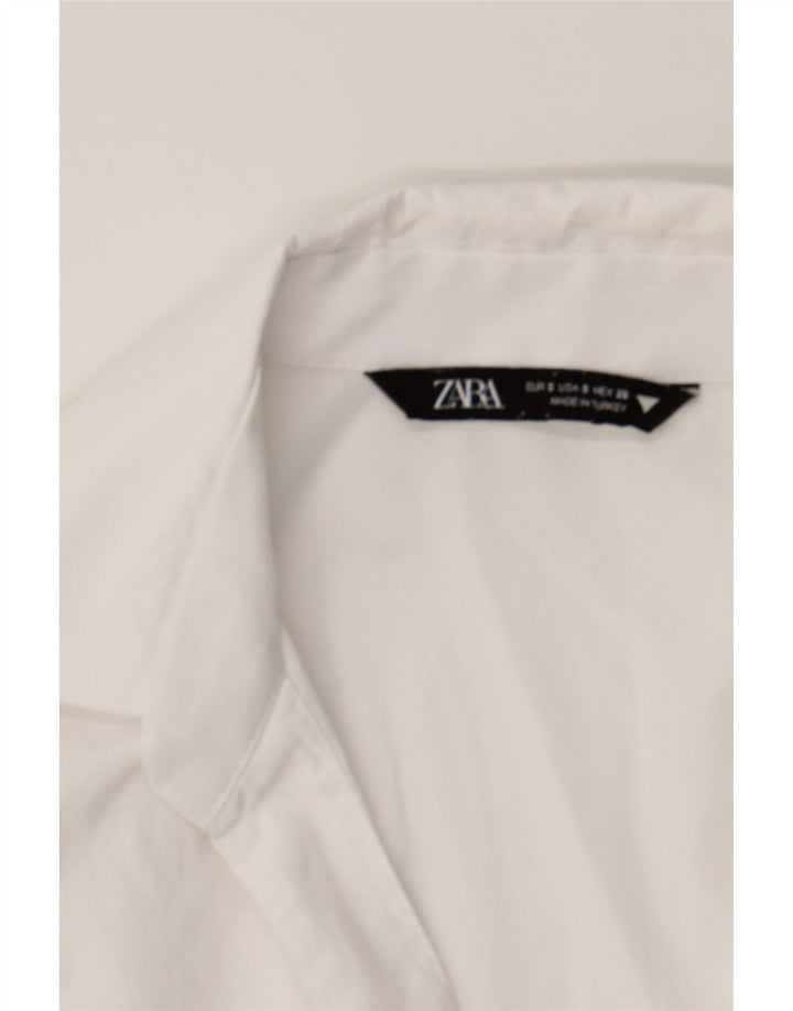 ZARA Womens Shirt UK 10 Small White Vintage Zara and Second-Hand Zara from Messina Hembry 