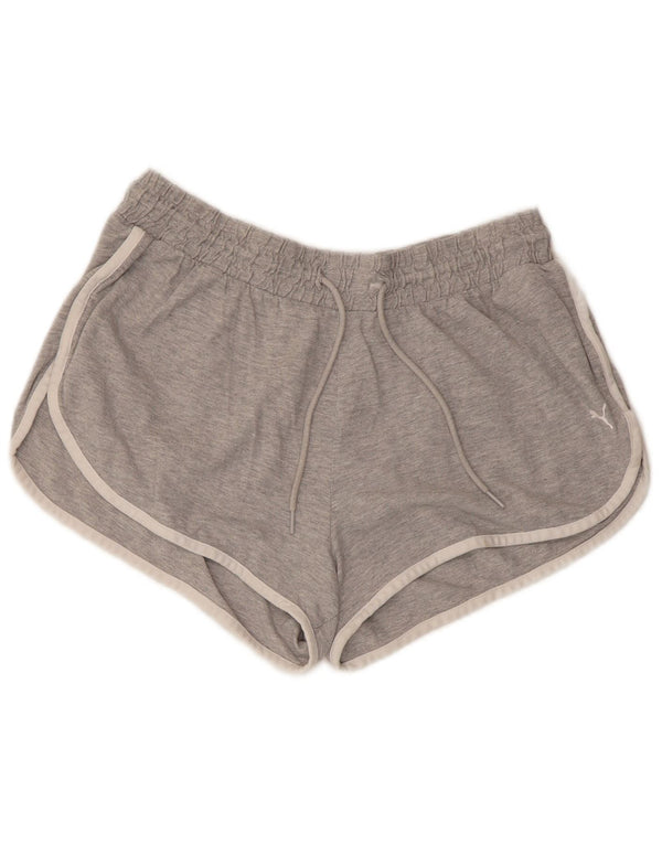 Pantaloncini sportivi PUMA da donna UK 18 XL Cotone chiazzato grigio