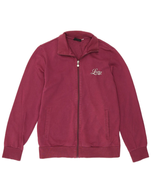 Giacca da ginnastica da donna con grafica Lotto UK 14 grande in cotone bordeaux