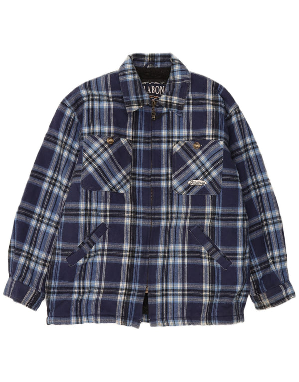 Billabong Camicia da uomo in flanella Sherpa Lumberjack a quadri blu navy medio