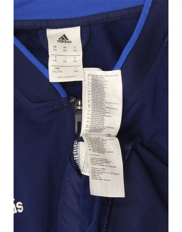 Giacca da tuta da uomo Adidas 2XL poliestere blu navy